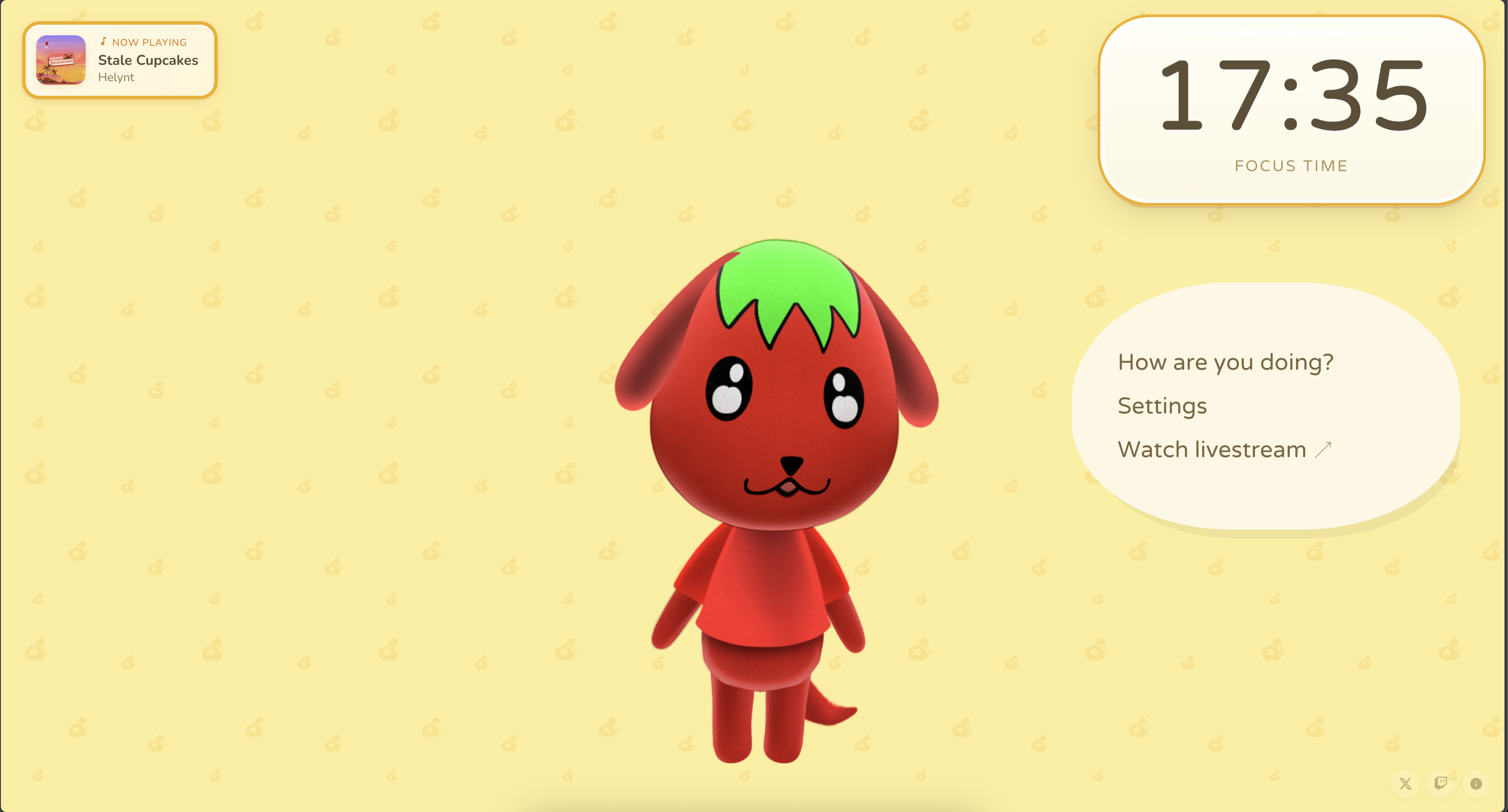 Pomodoggo app showing the timer, dog companion, and focus session UI